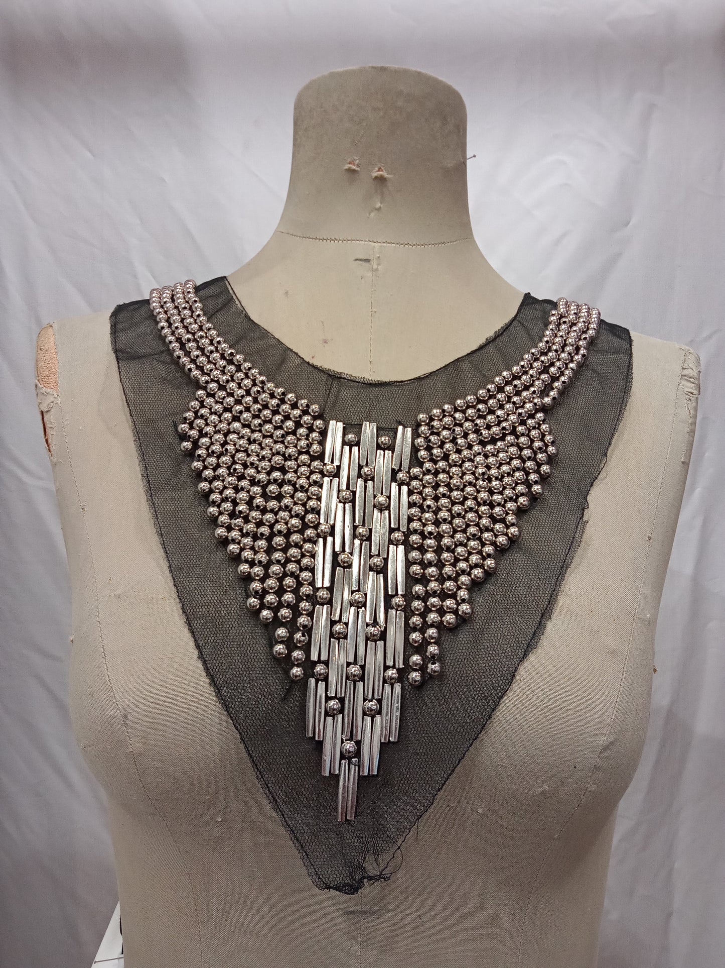 Plastron style métallique - 5 pièces - Référence: P001
