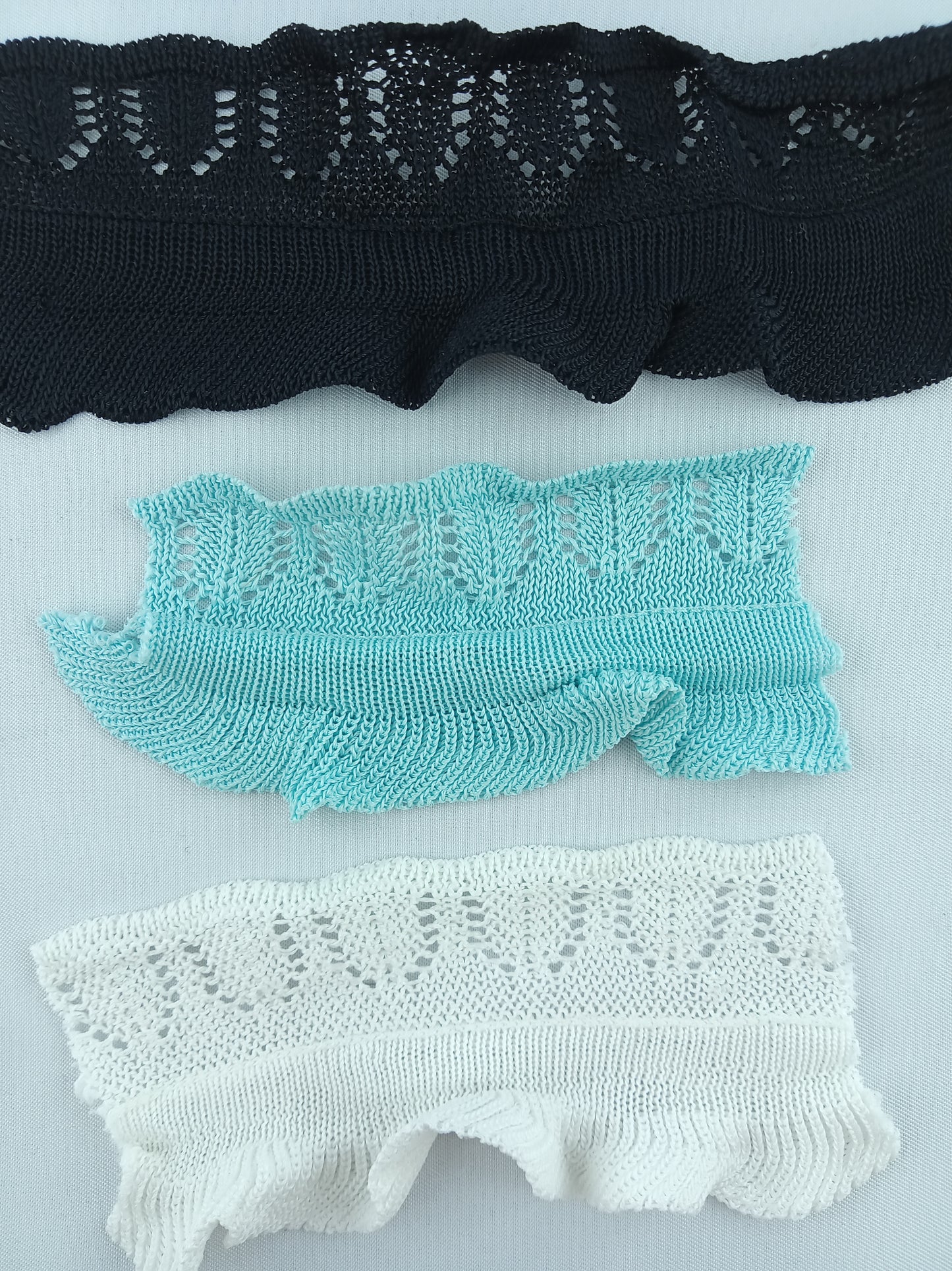 Galon Elastique Turquoise / Blanc / Noir - 50 Mètre - Référence : G024