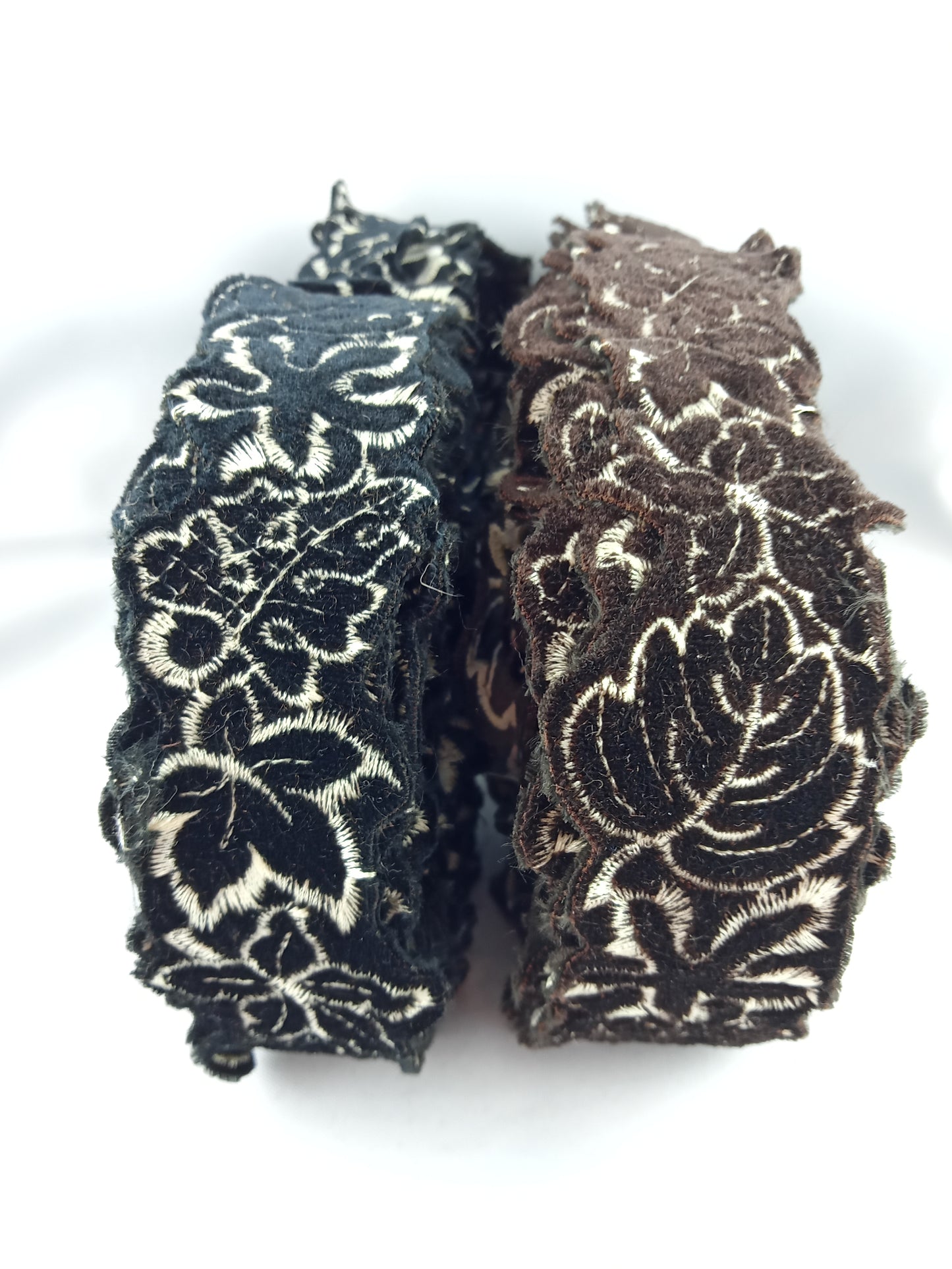 Galon Broderie - Marron / Noir - 13 Mètres - Référence : RA009