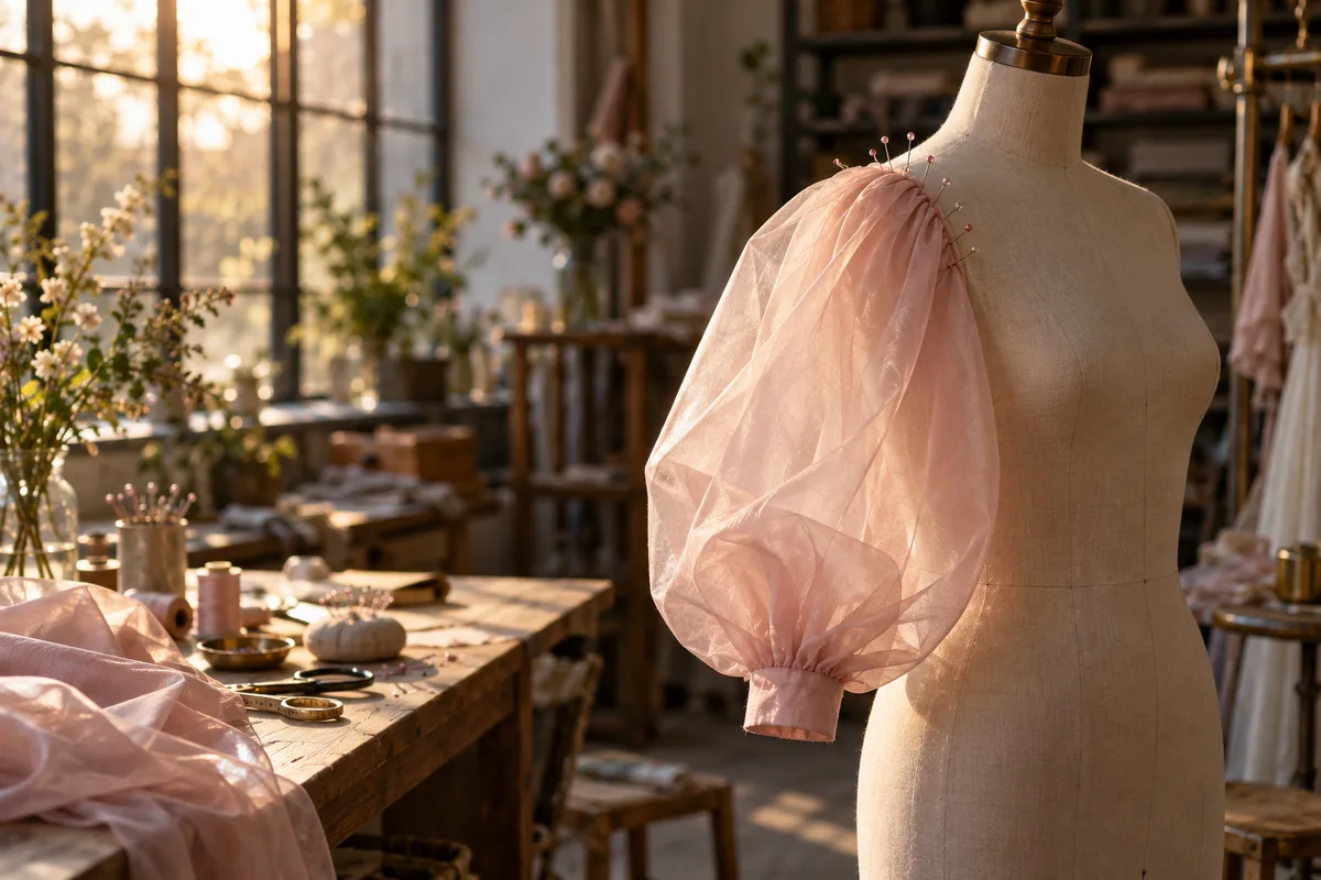 Robe à manche bouffante : quel volume d'épaule selon sa carrure